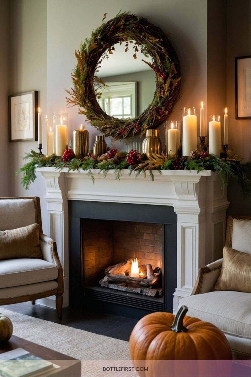 Understated Fireplace Decor