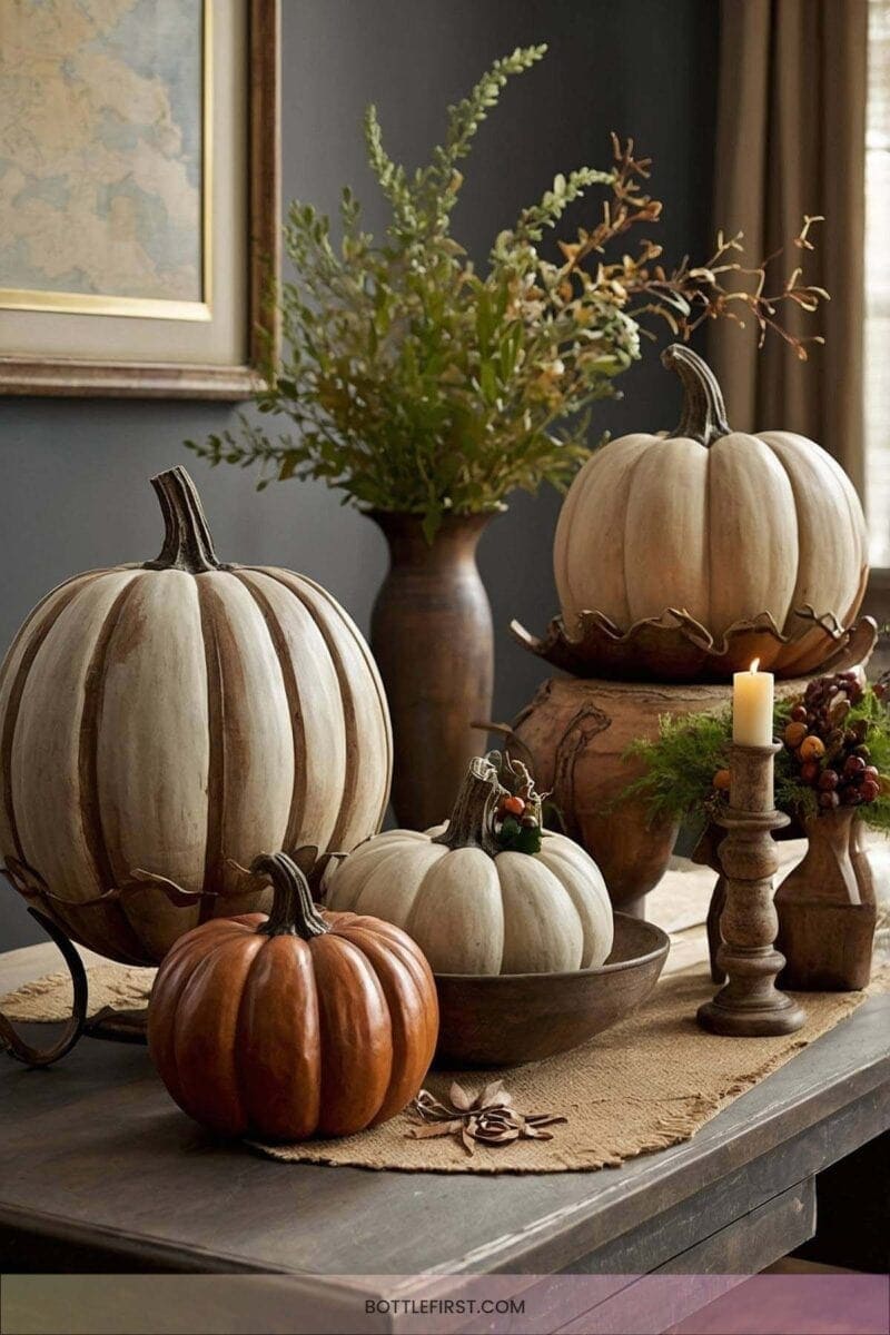 Wooden Pumpkin Decor