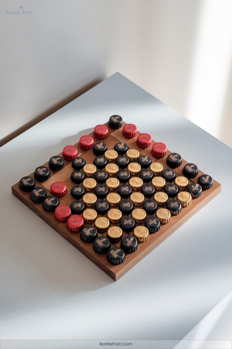 Checkerboard Games From Bottle Caps