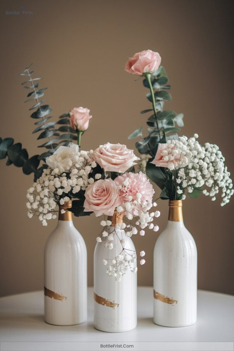 Floral Arrangements With Wine Bottles