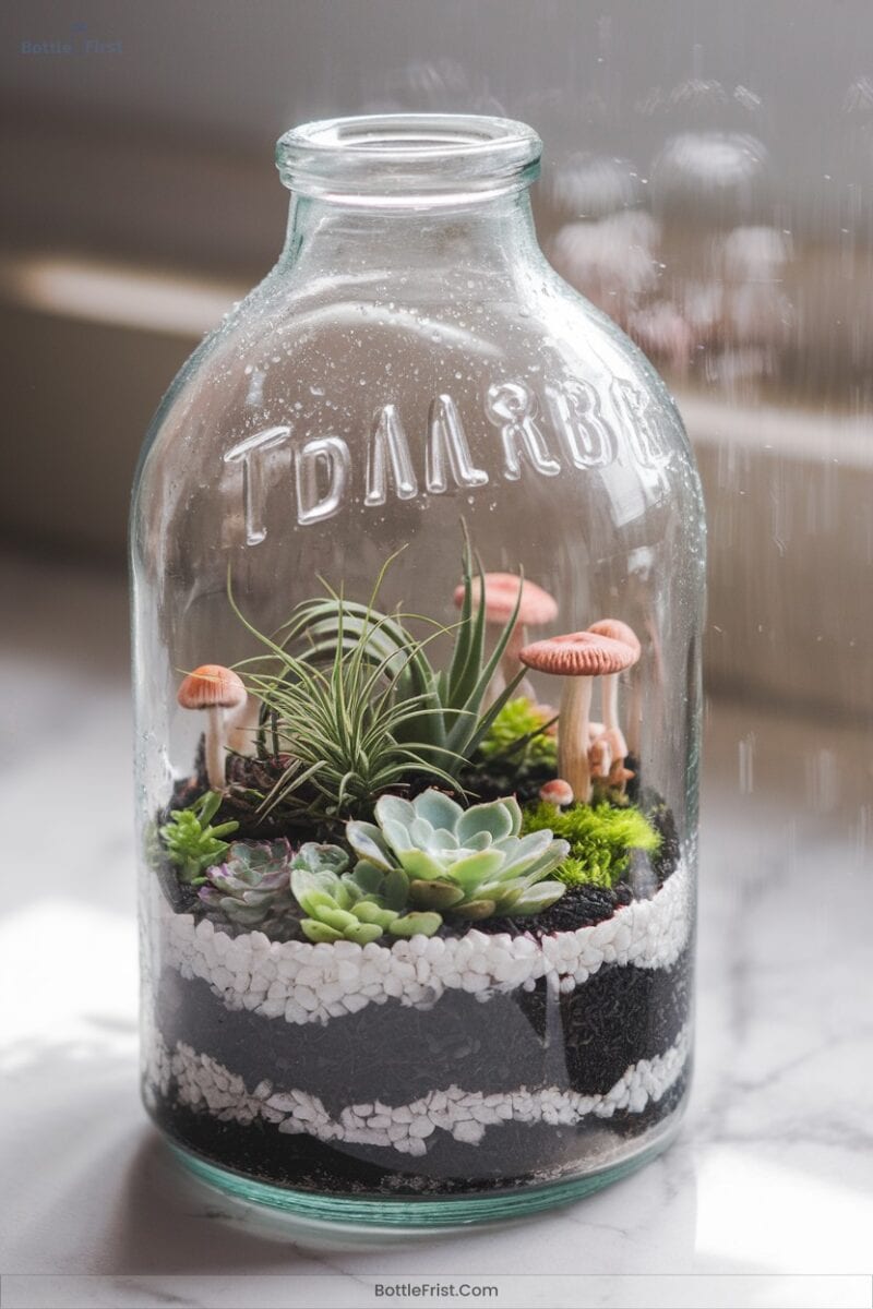 Milk Bottle Terrariums
