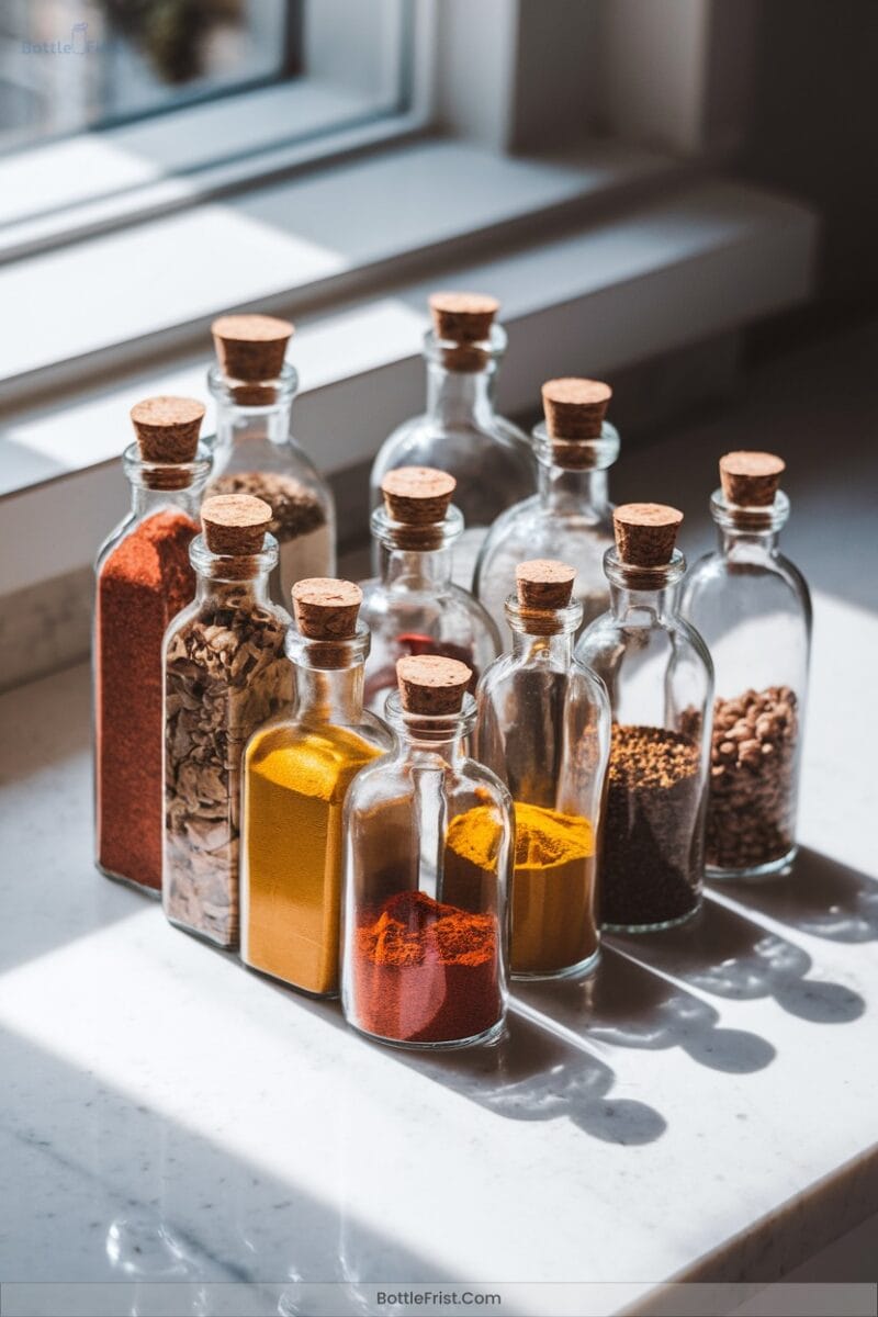 Cork Stopper Spice Storage