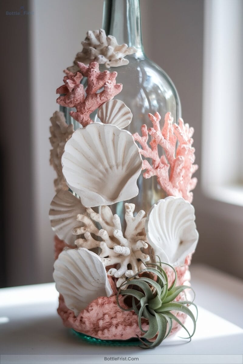 Ocean Inspired Shell and Coral Bottles