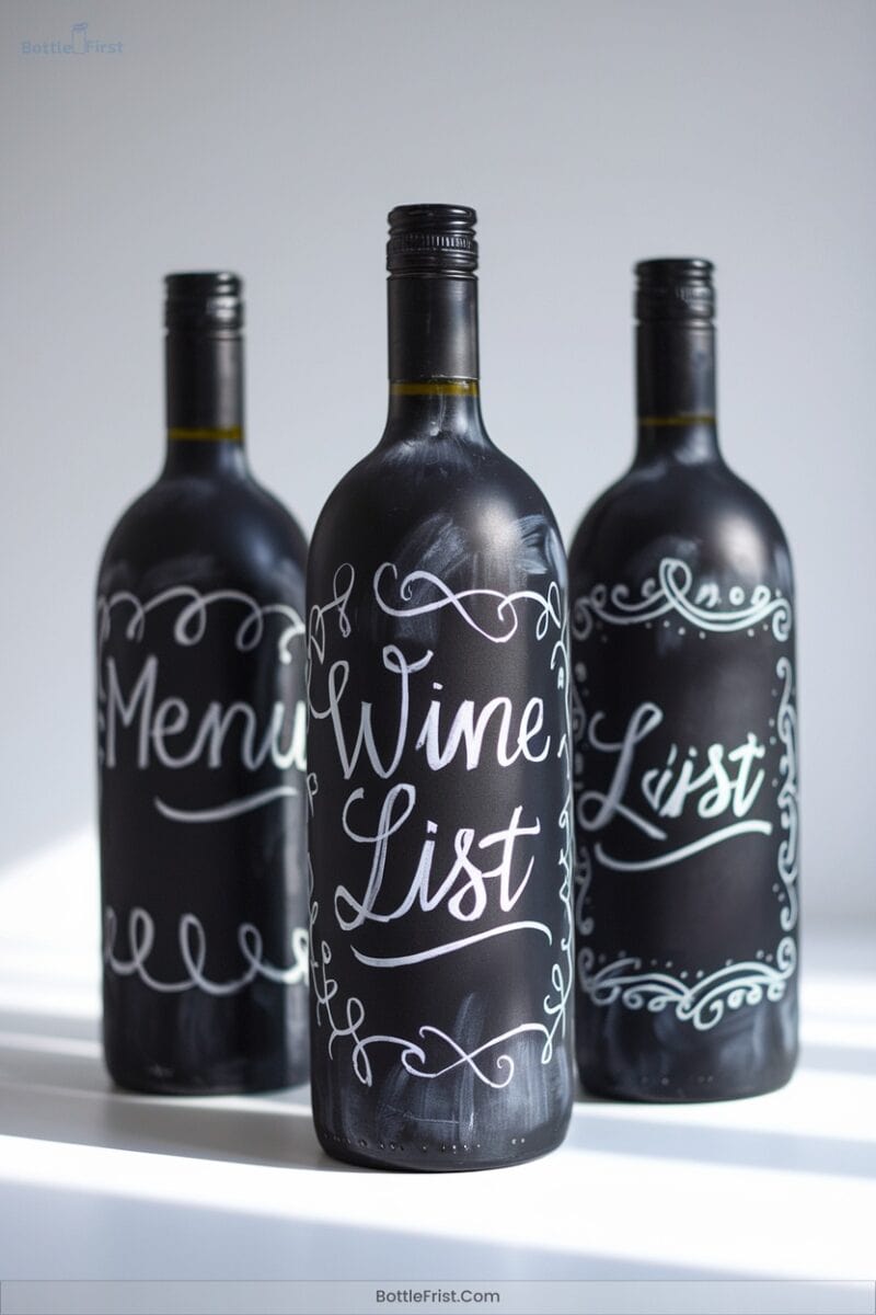 Chalkboard Painted Bottles