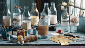 Vintage Inspired Glass Milk Bottle Crafts for Farmhouse Charm