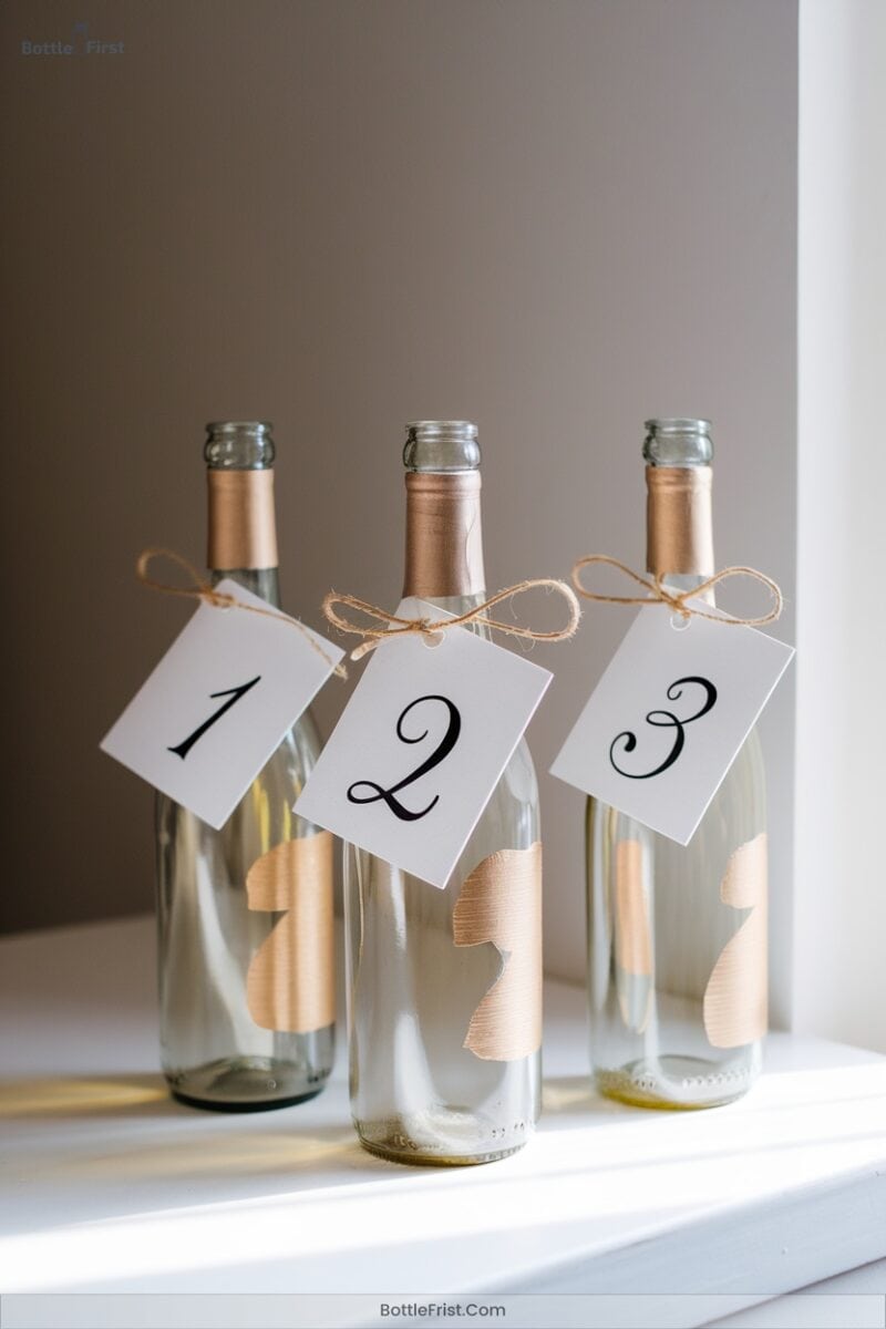 Wine Bottle Table Numbers