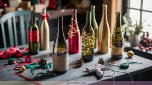 Festive Wine Bottle Holiday Crafts for Seasonal Celebrations