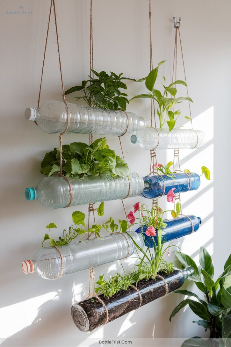 Hanging Gardens From Water Bottles