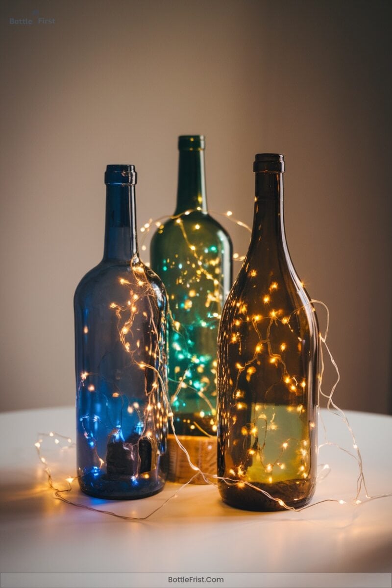 Illuminated Bottle Centerpieces
