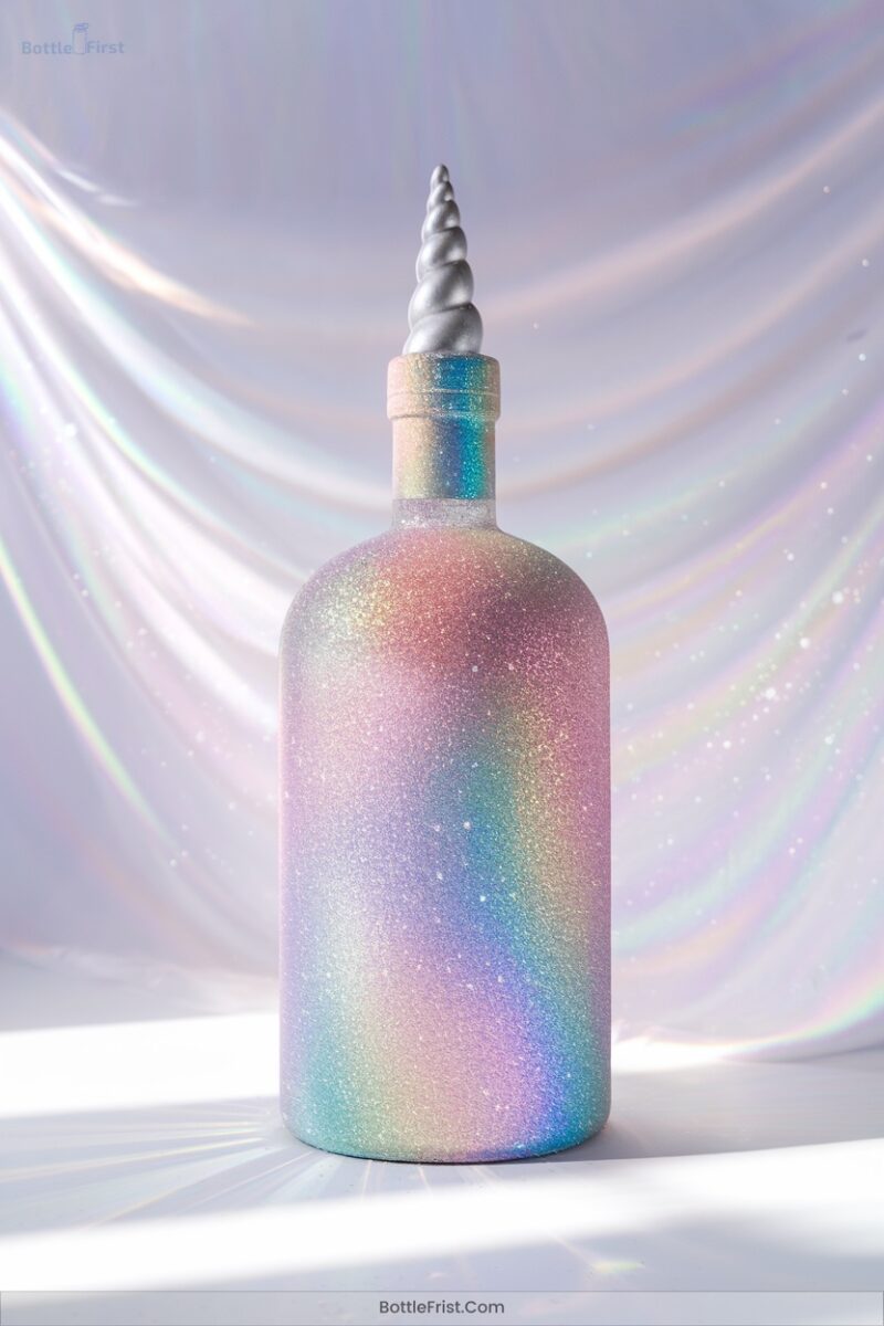 Unicorn Glitter Glass Bottles