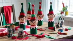 Whimsical Elf Wine Bottle Crafts for Holiday Fun
