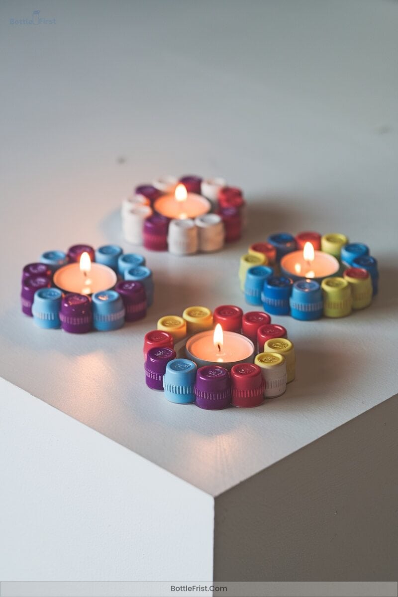 Bottle Cap Candle Holders