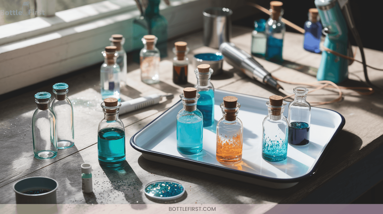 Mesmerizing Mini Glass Bottle Crafts with Resin for Jewelry Lovers