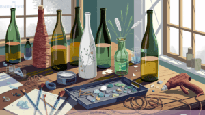 Elegant Glass Wine Bottle Crafts Ideas for Sophisticated Entertaining