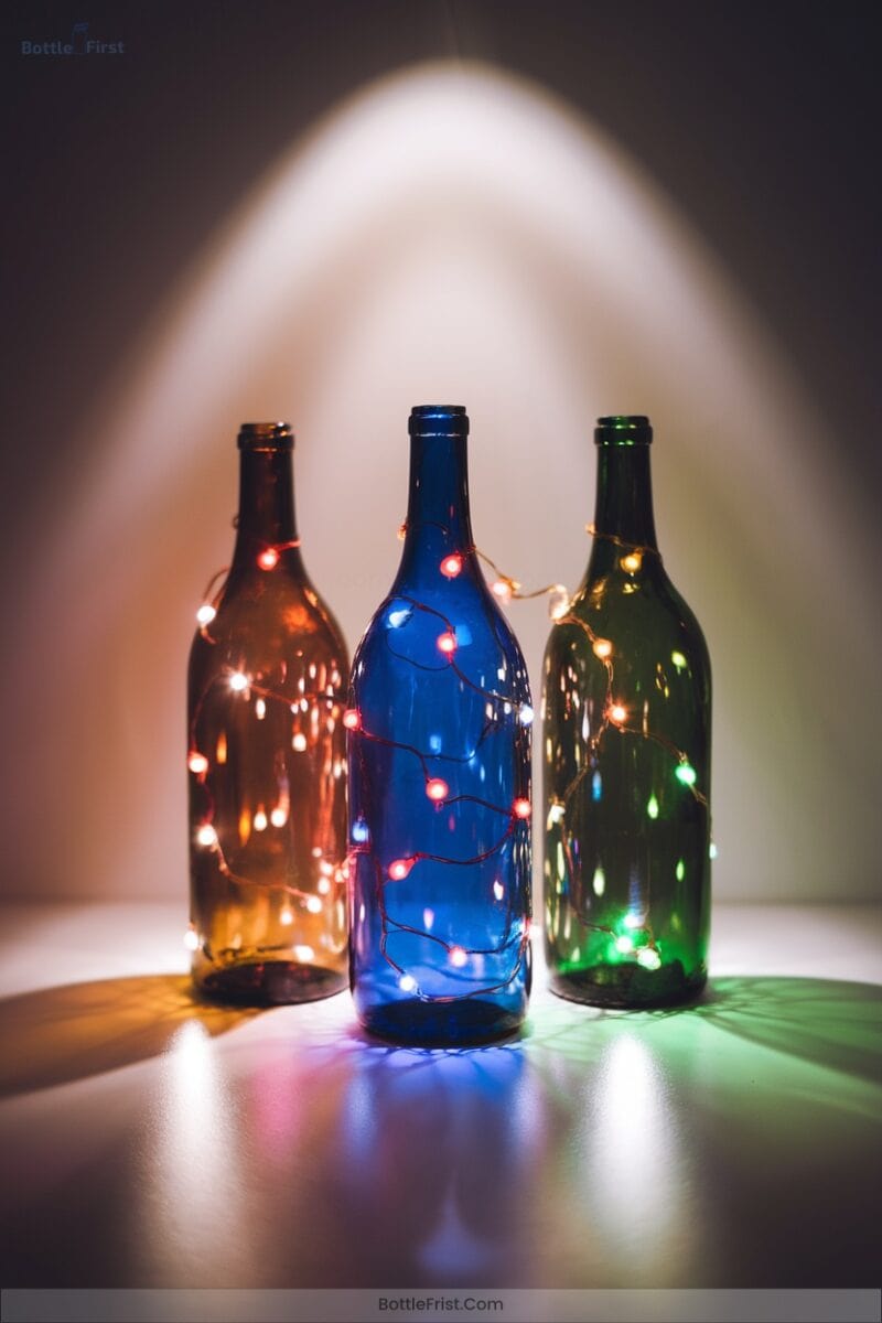 Tinted Light Effects With Colored Bottles