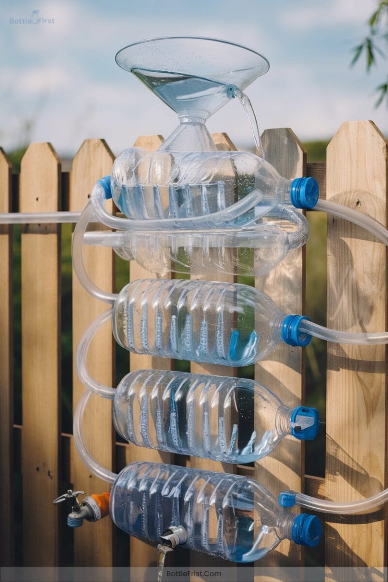 Rainwater Collection With Recycled Bottles