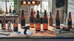 Creative Brown Beer Bottle Crafts for Home Decor