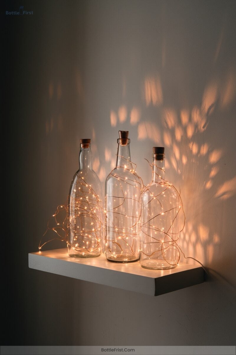 Creating a Fairy Light Bottle Display