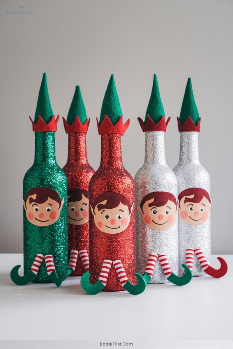 Glittery Christmas Color Bottles