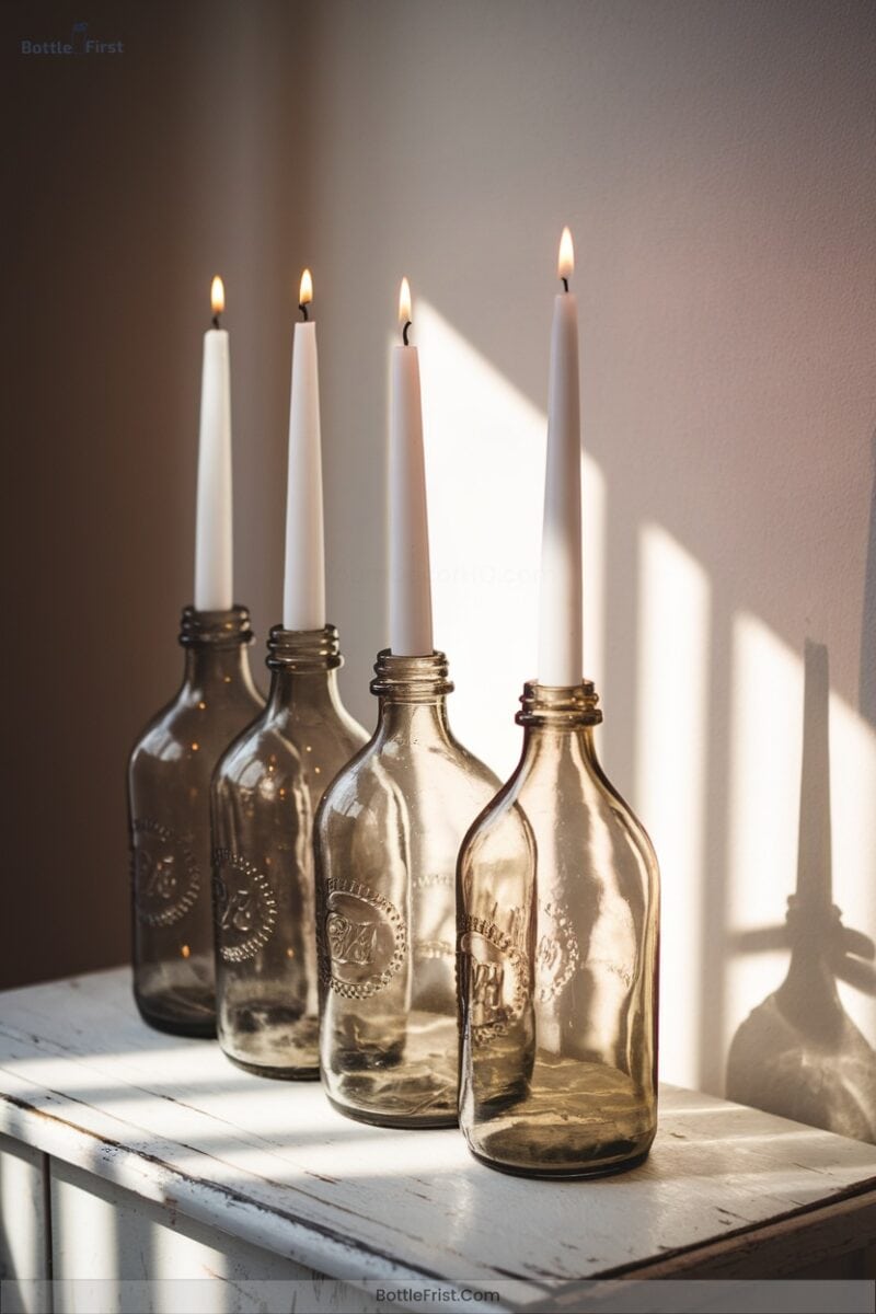 Milk Bottle Candle Holders