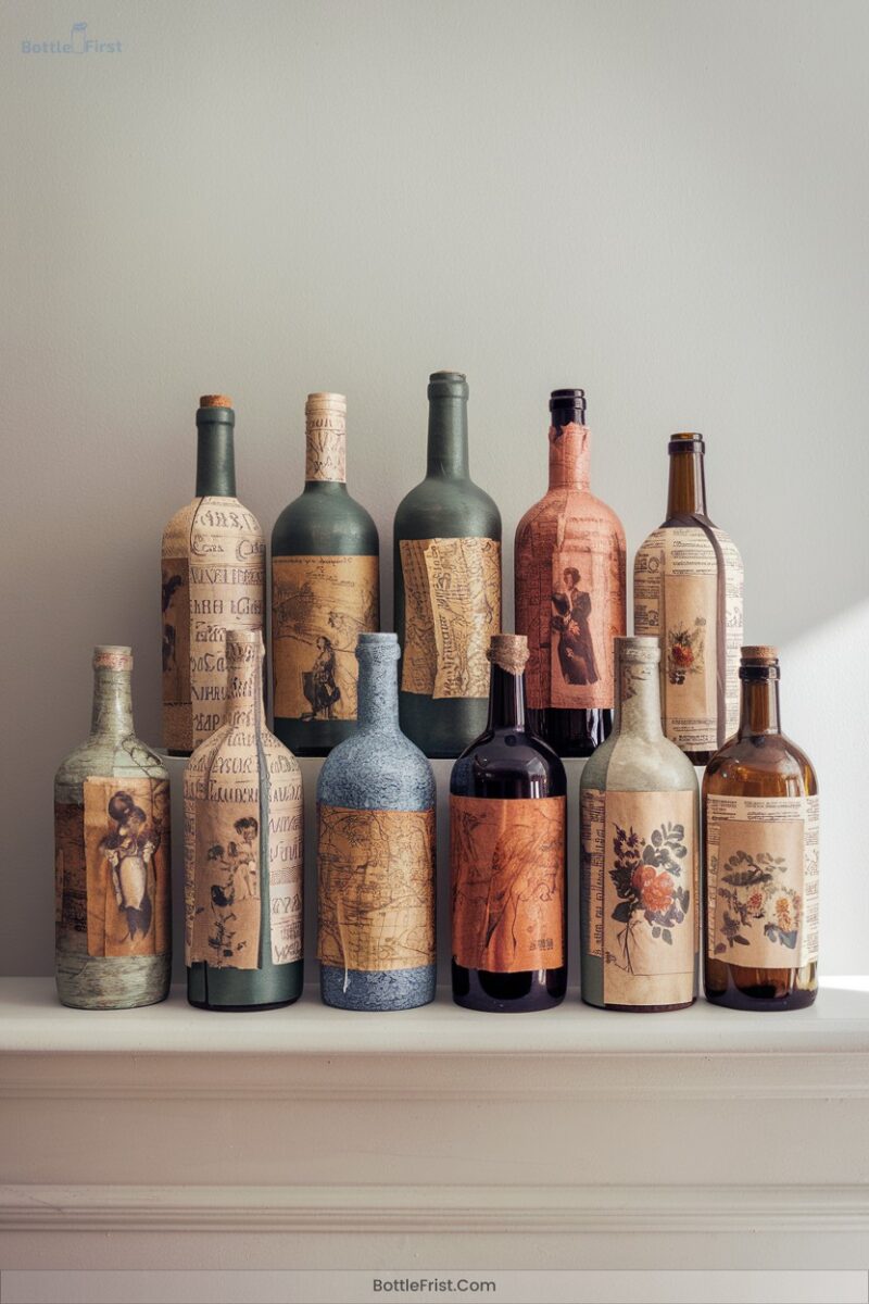 Vintage Decoupage Bottles