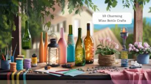 Charming Wine Bottle Crafts for Outdoor Entertainment Spaces
