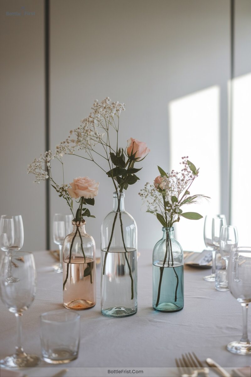 Wine Bottle Vases for Floral Arrangements