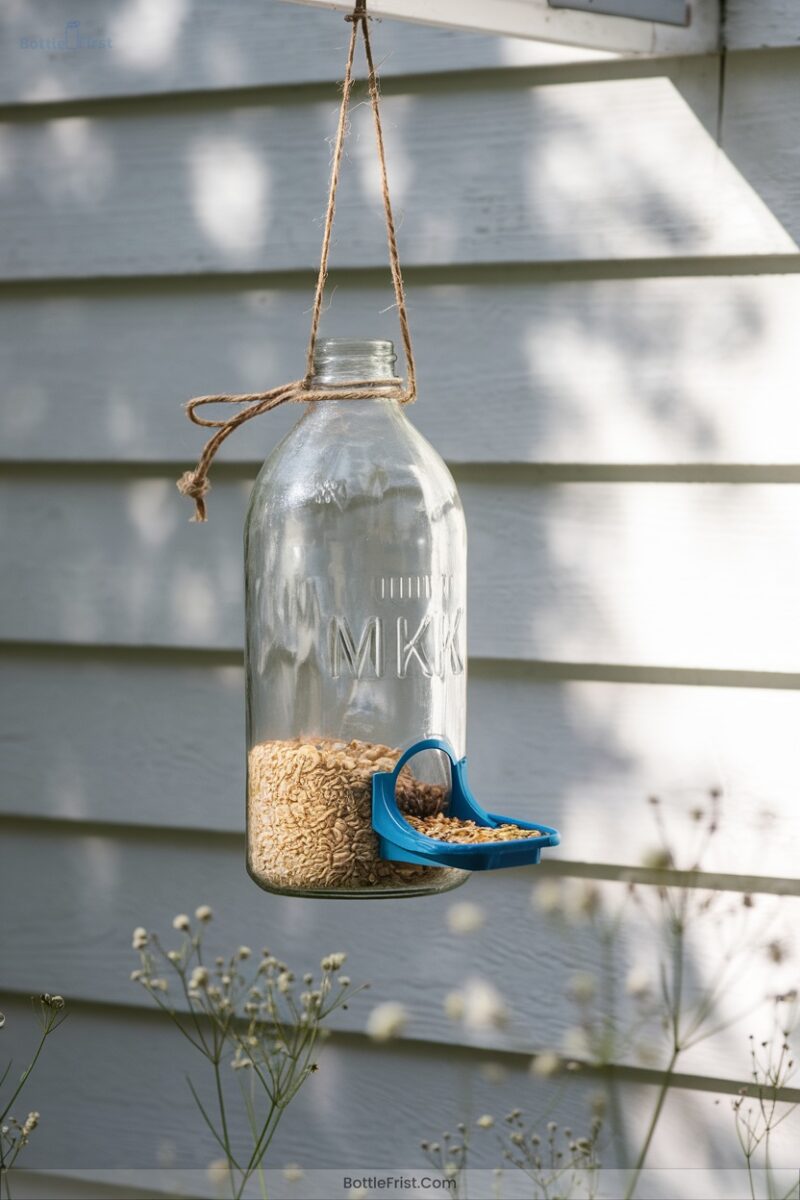 DIY Milk Bottle Bird Feeders