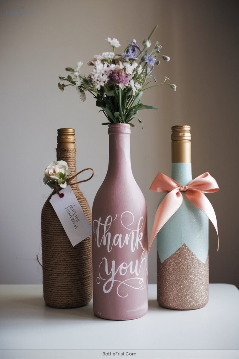 Crafting Wine Bottle Gifts for Teachers and Friends
