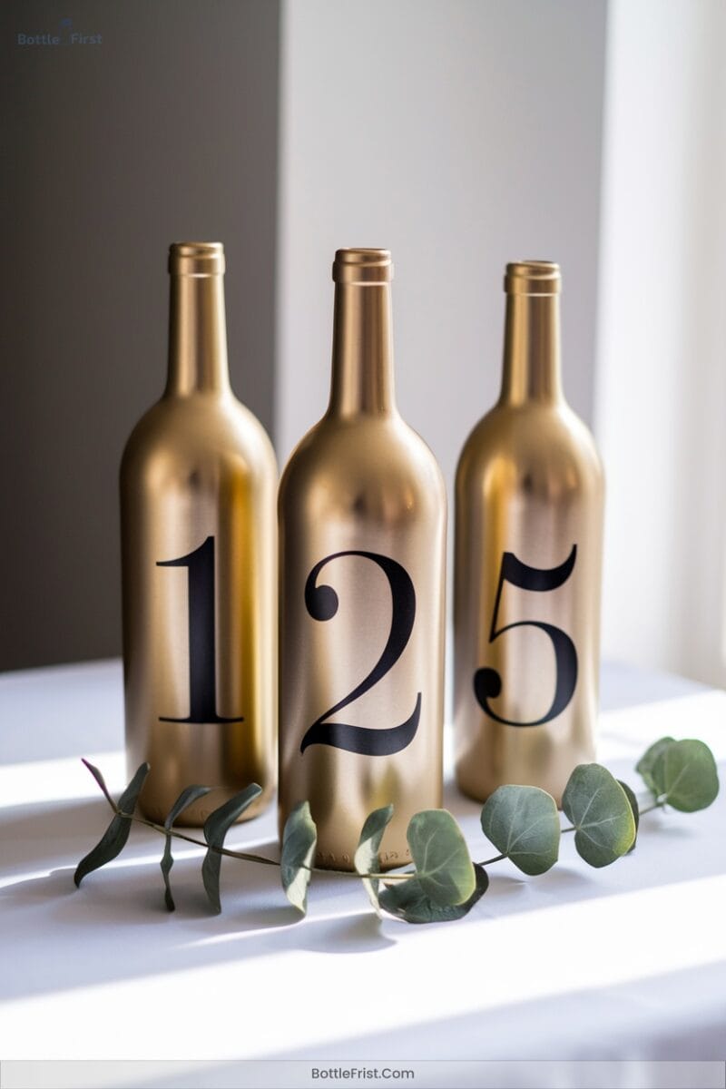 Wine Bottle Table Numbers for Events