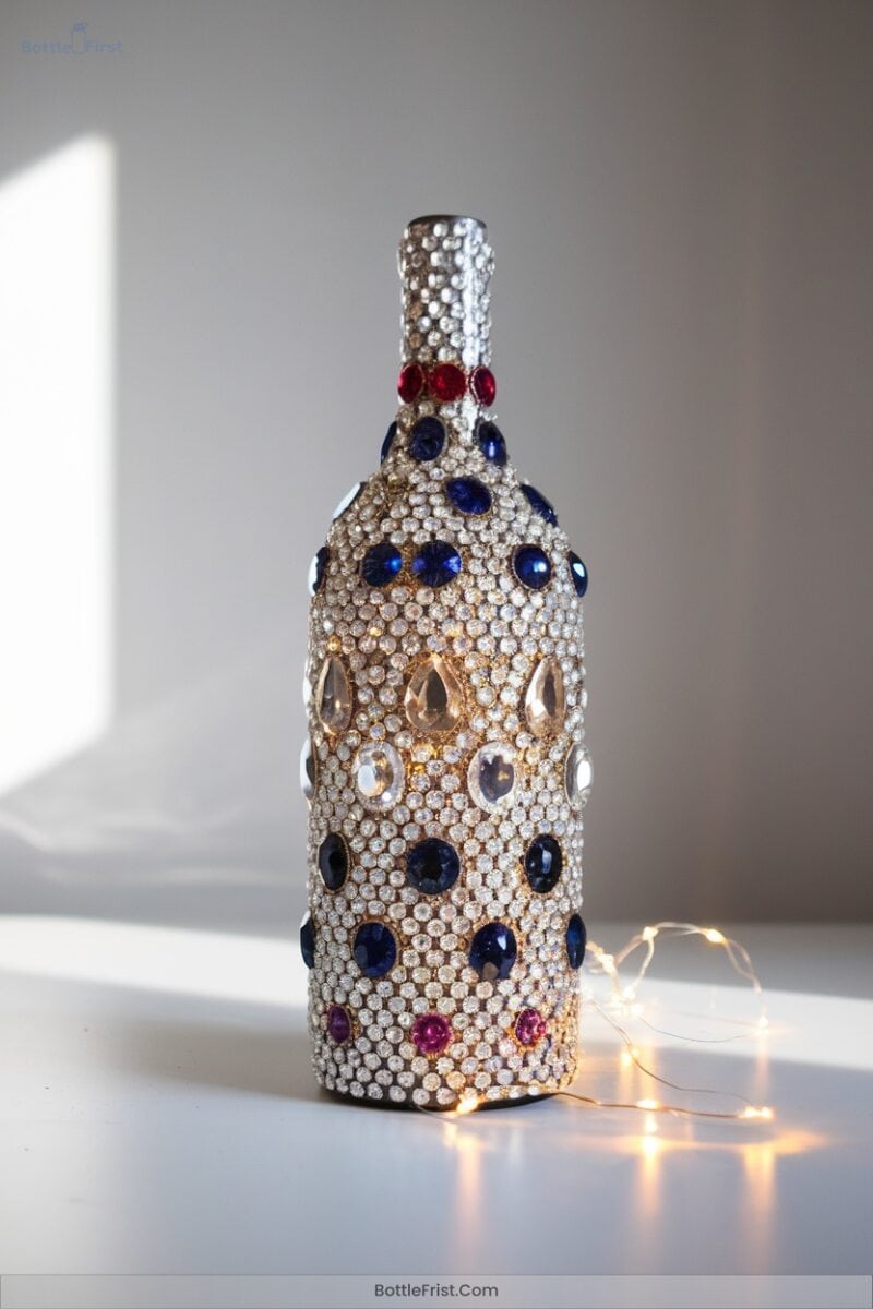 Bejeweled Bottle Crafts for a Luxurious Look