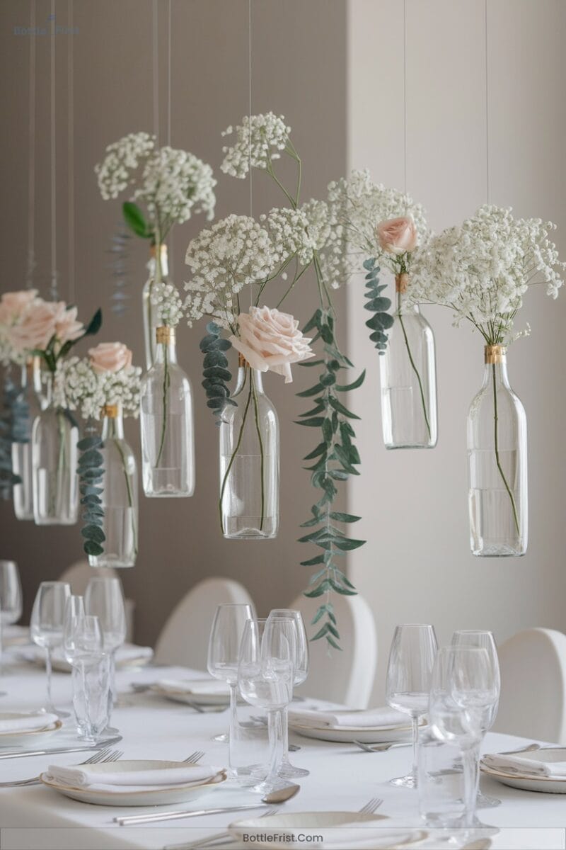 Hanging Floral Bottle Displays