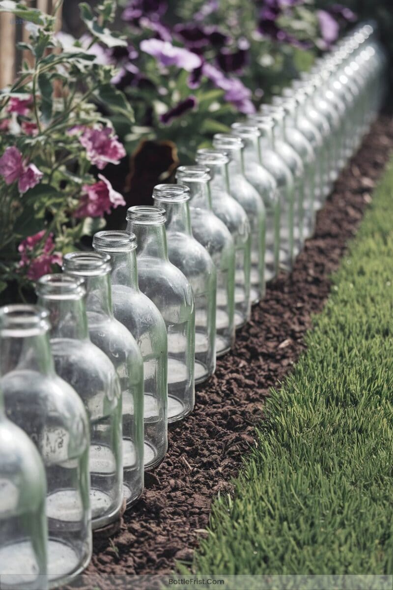 Milk Bottle Garden Edging