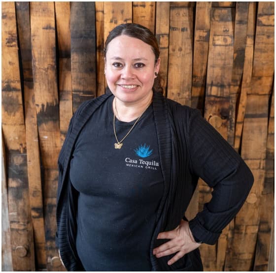 Friendly staff member at Casa Tequila Mexican Grill & Cantina in Brighton.