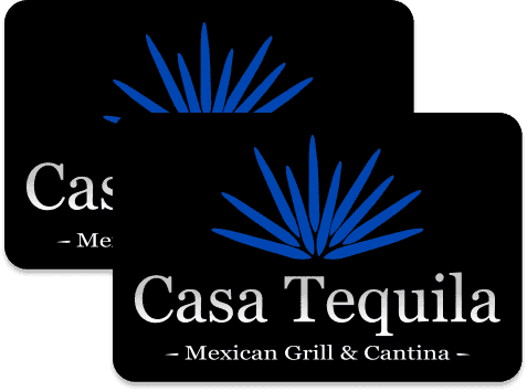 Casa Tequila Mexican Grill & Cantina logo with blue agave plant graphic.