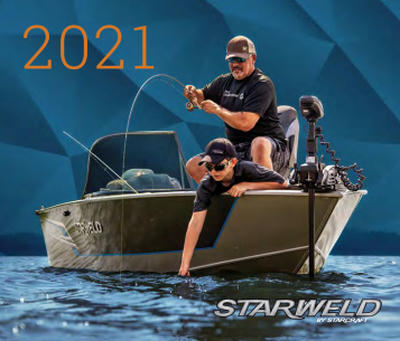 Two men fishing on a Starweld fishing boat at Camp & Cruise. Perfect for anglers and fishing enthusiasts.