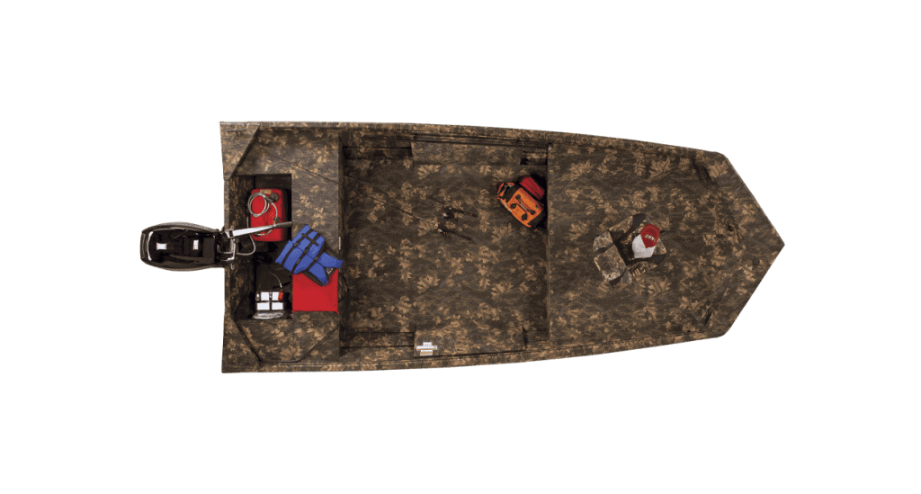 Durable boat cover for Lowe Boats Roughneck 1660 Tiller 2023.