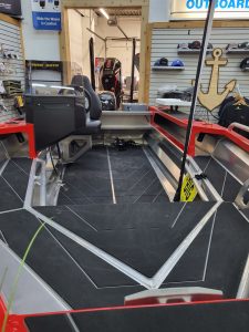 Interior view of the StabiCraft 1450 Frontier Sportfish boat.