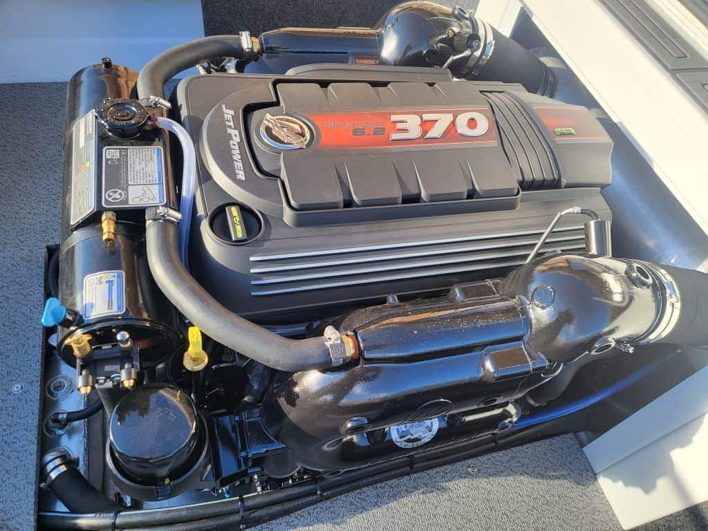 Yamaha 370 horsepower engine on KingFisher boat for sale.