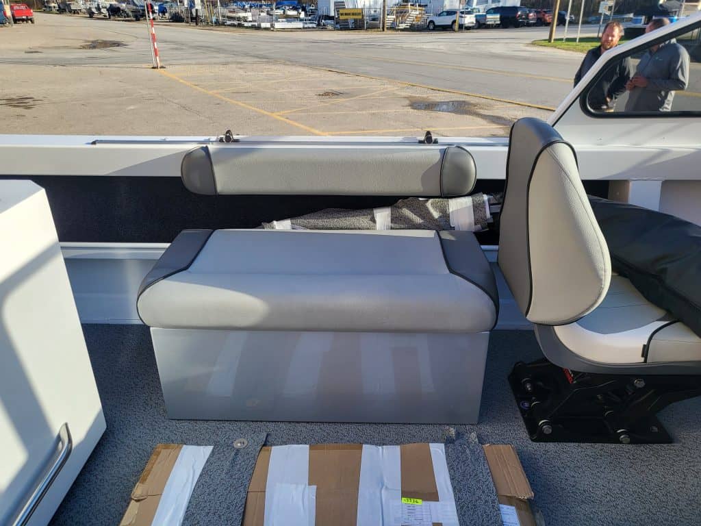 Interior view of the KingFisher 1975 Fastwater X9 boat.