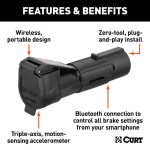 Wireless portable brake system with Bluetooth control, plug-and-play install for sports facilities.