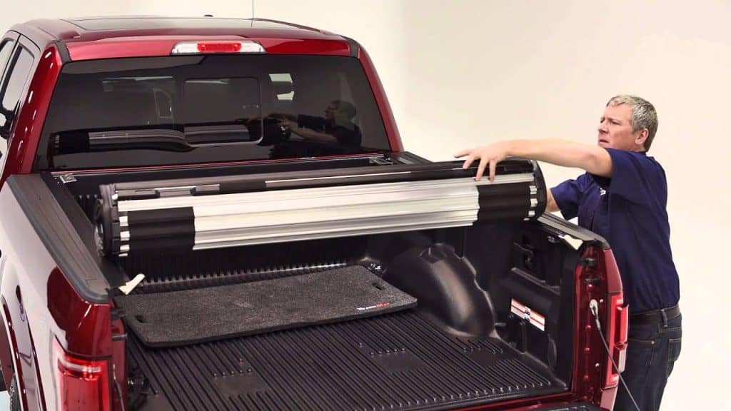 Secure truck bed cover for optimal cargo protection and security at Camp & Cruise.