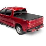 Truck bed cover for Toyota Tundra, durable and secure truck accessories.