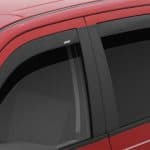 Close-up of car window tinting at Camp & Cruise, enhancing vehicle privacy and style.