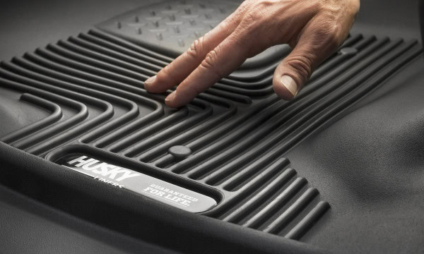 Custom car floor mat at Camp & Cruise for vehicle protection and durability.