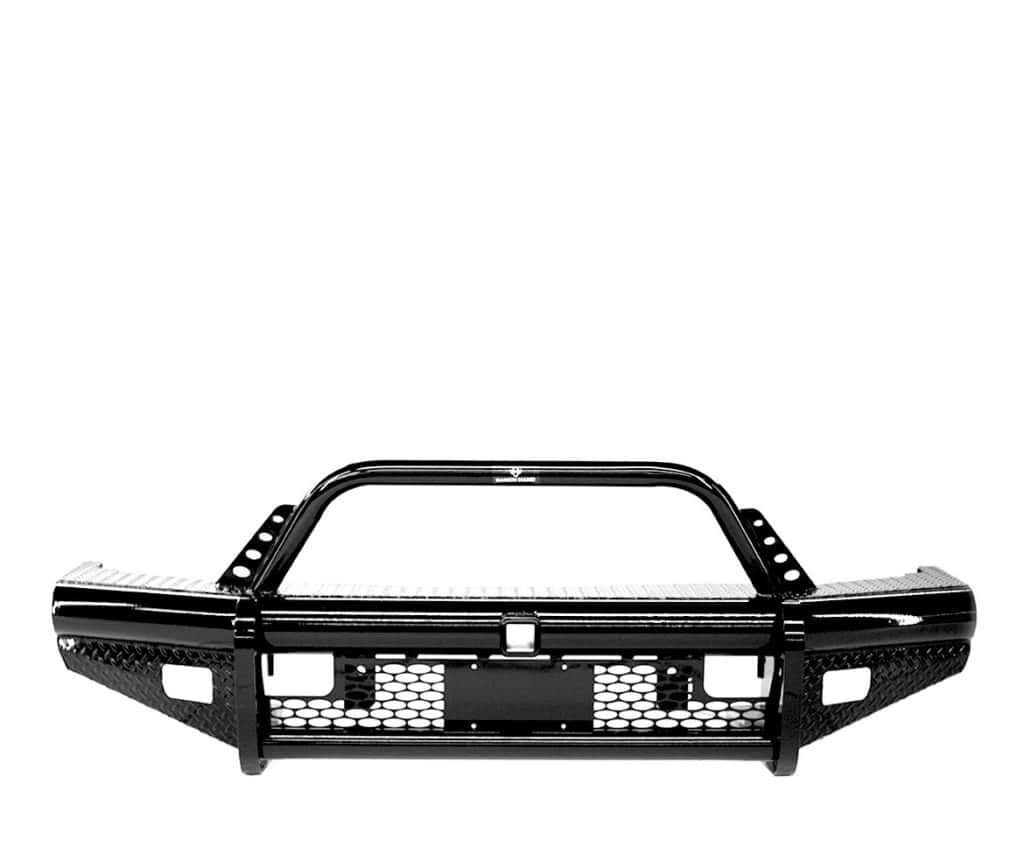 Durable black bumper guard for car protection at Camp & Cruise. Perfect for vehicle safety and customization.