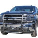 Police SUV equipped with push bumper, ideal for law enforcement vehicles at Camp & Cruise.