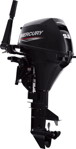 High-performance Mercury 9.9 HP outboard motor for boats, featuring reliable power and durability.