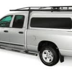 Roof rack truck with outdoor gear storage solution, ideal for sports and adventure equipment.