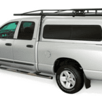 Roof rack truck with outdoor gear storage solution, ideal for sports and adventure equipment.